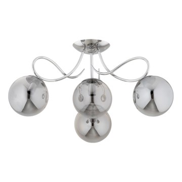 Πλαφονιέρα οροφής OXA 4xE14/10W/230V γυαλιστερό χρώμιο