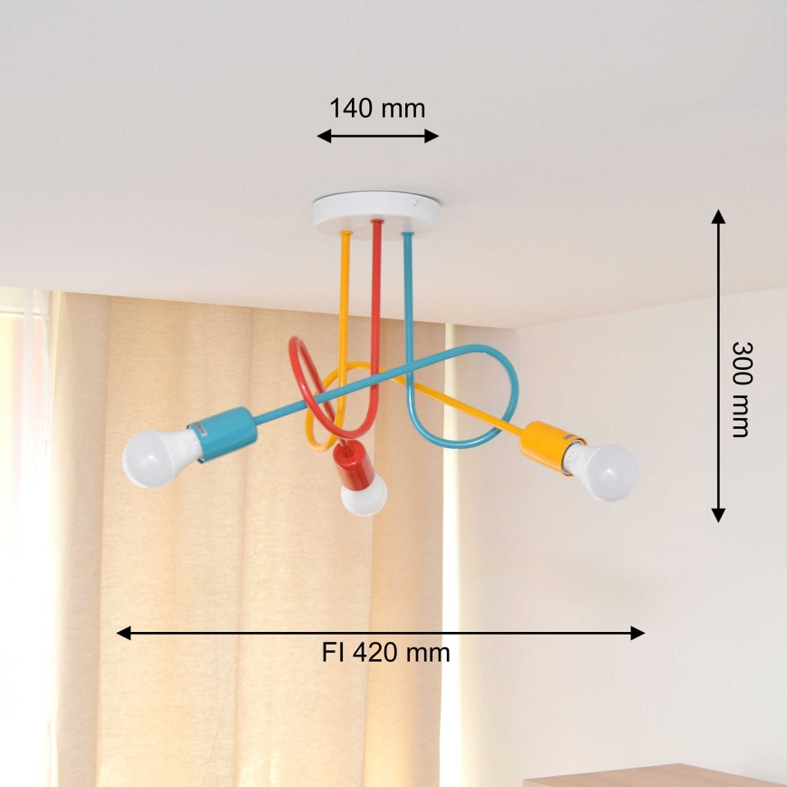 Πλαφονιέρα οροφής OXFORD 3xE27/15W/230V