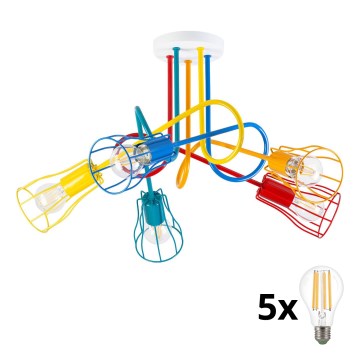 Πλαφονιέρα οροφής OXFORD 5xE27/15W/230V