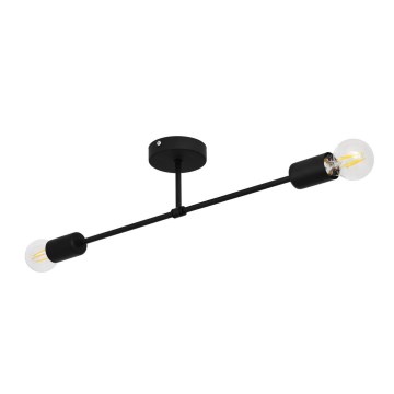 Πλαφονιέρα οροφής πολύφωτο CAMBRIDGE 2xE27/15W/230V μαύρο