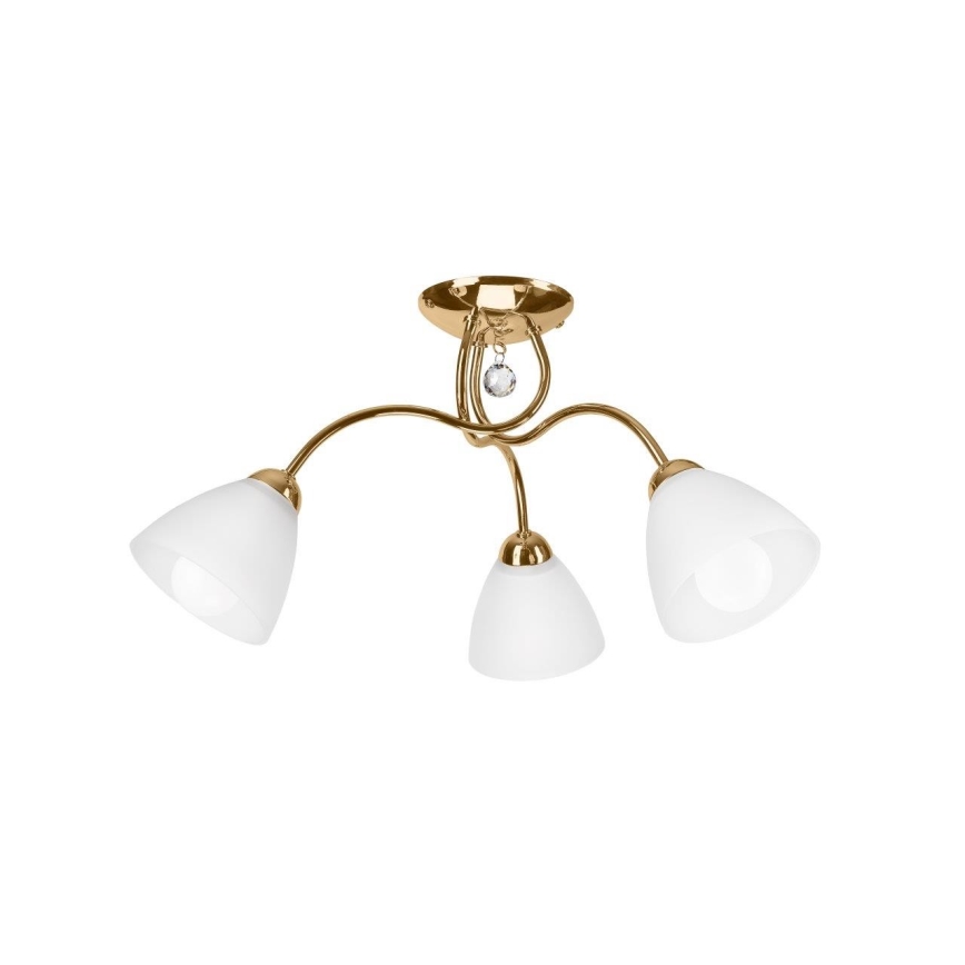 Πλαφονιέρα οροφής πολύφωτο MIRANDA 3xE27/60W/230V χρυσό