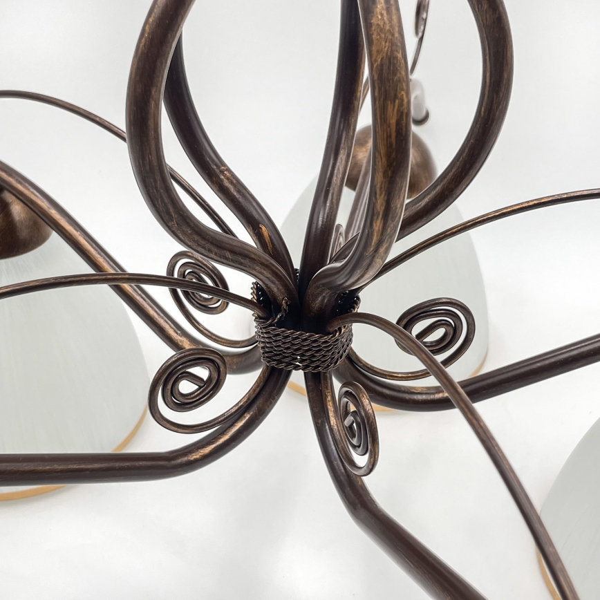 Πλαφονιέρα οροφής RETRO 5xE27/60W/230V μπρονζέ πατίνα