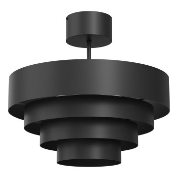 Πλαφονιέρα οροφής RINGS 1xE27/15W/230V μαύρο