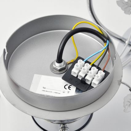 Πλαφονιέρα οροφής SOPHIA 3xE27/15W/230V γυαλιστερό χρώμιο/διαφανής