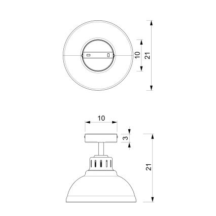 Πλαφονιέρα οροφής SVEN 1xE27/15W/230V ορείχαλκος