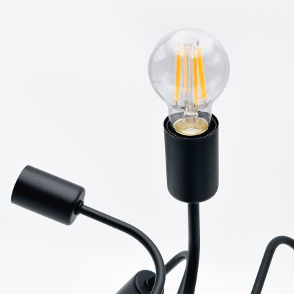 Πλαφονιέρα οροφής TRINITY 10xE27/15W/230V μαύρο