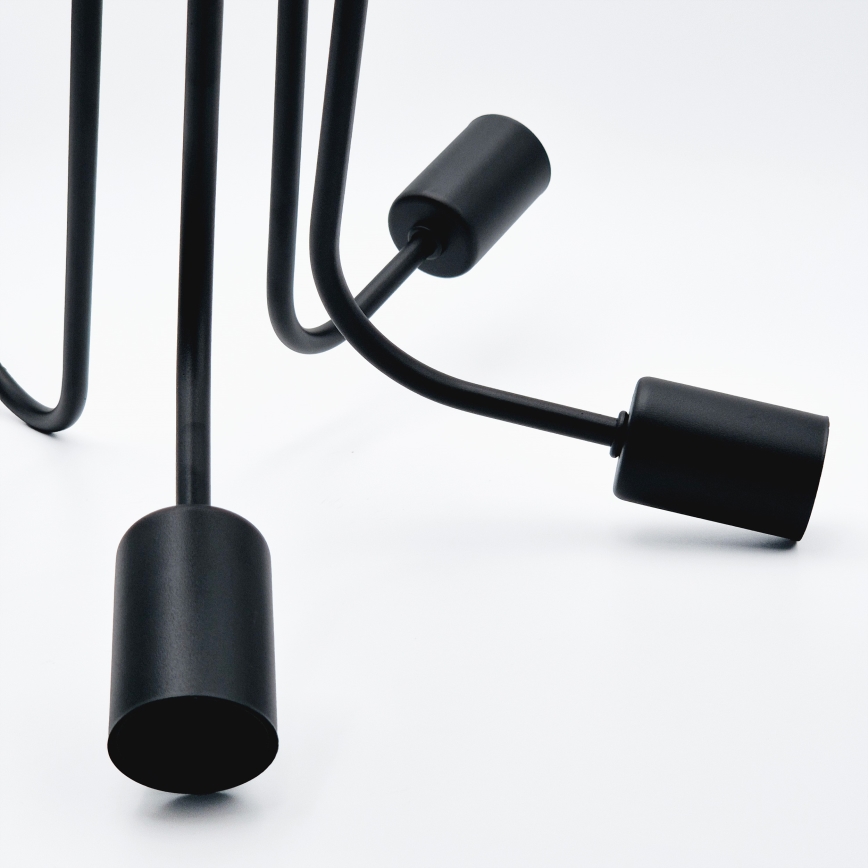 Πλαφονιέρα οροφής TRINITY 5xE27/15W/230V μαύρο