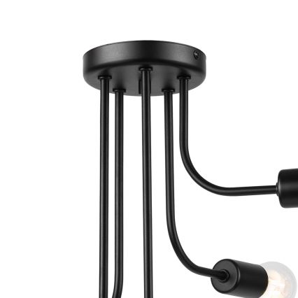 Πλαφονιέρα οροφής TRINITY 5xE27/15W/230V μαύρο