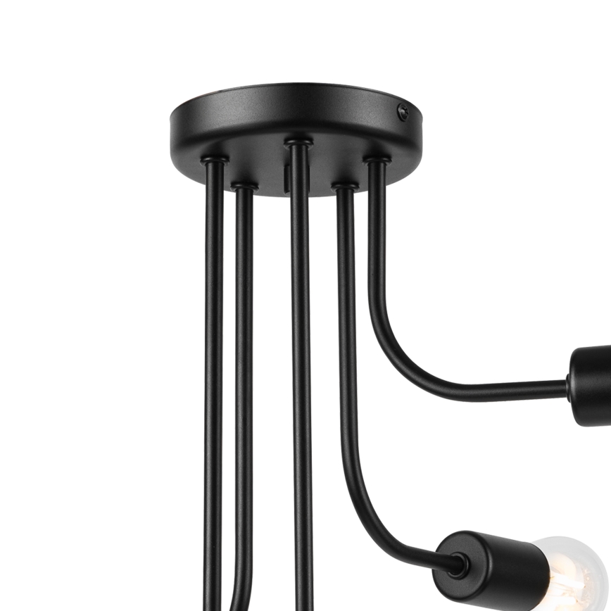 Πλαφονιέρα οροφής TRINITY 5xE27/15W/230V μαύρο