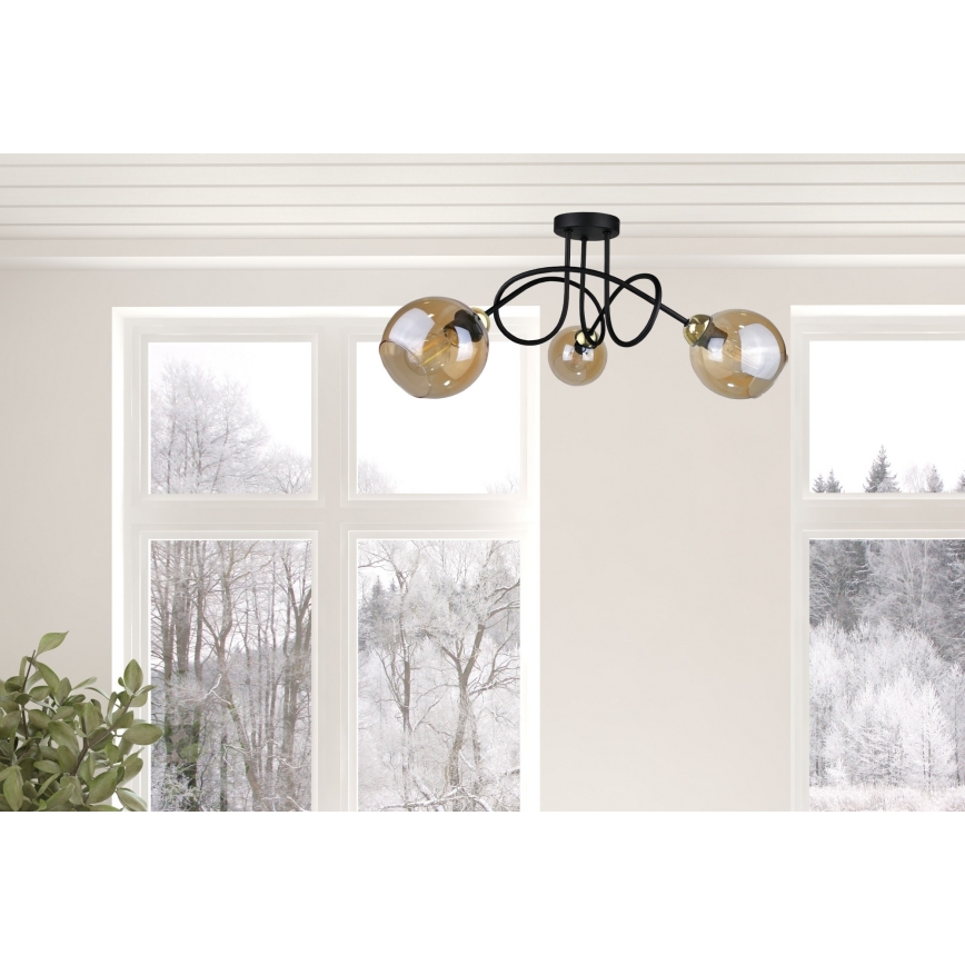 Πλαφονιέρα οροφής  VENUS GOLD 3xE27/60W/230V