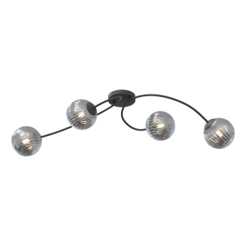 Πλαφονιέρα οροφής VIBRA 4xE14/10W/230V μαύρο/γκρι