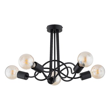 Πλαφονιέρα οροφής WINGO 5xE27/15W/230V μαύρο