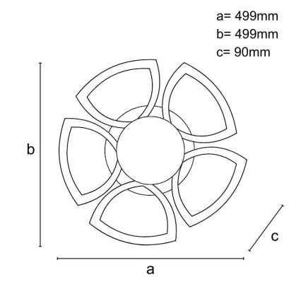 Πλαφονιέρα οροφής ντιμαριζόμενη LED LED/145W/230V 3000-6500K + τηλεχειριστήριο