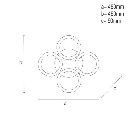 Πλαφονιέρα οροφής ντιμαριζόμενη LED LED/55W/230V 3000-6500K + τηλεχειριστήριο