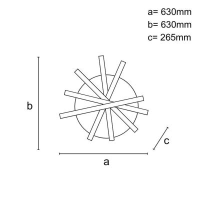 Πλαφονιέρα οροφής ντιμαριζόμενη LED LED/75W/230V 3000-6500K + τηλεχειριστήριο
