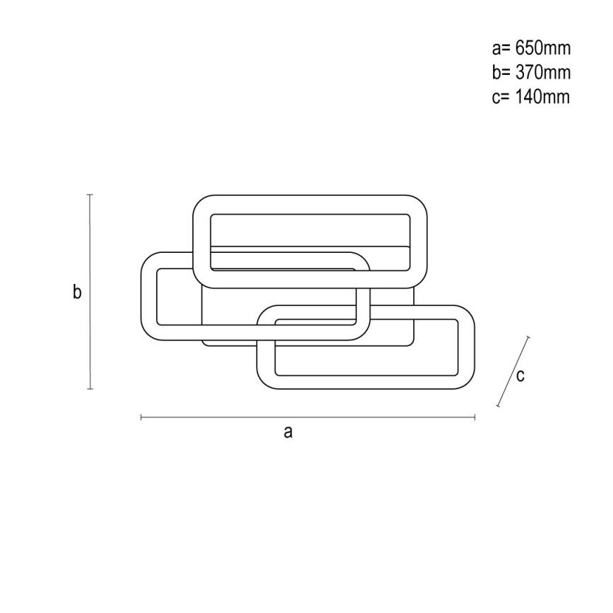 Πλαφονιέρα οροφής ντιμαριζόμενη LED LED/90W/230V 3000-6500K + τηλεχειριστήριο
