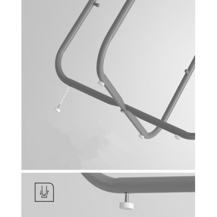 Πλαϊκό τραπεζάκι NOIRA γκρι/λευκό