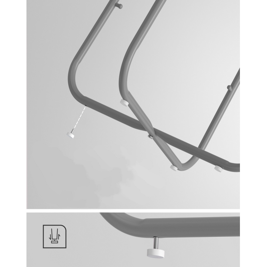 Πλαϊκό τραπεζάκι NOIRA γκρι/λευκό