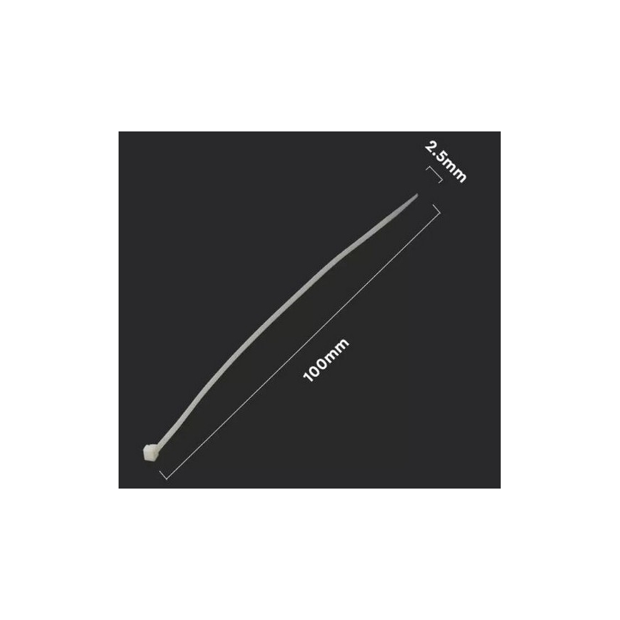 Πλαστικά Δεματικά καλλωδίων 2,5x100mm 100τμχ λευκό