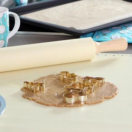 Πλάστης ζύμης από σιλικόνη TORO 52x42 cm, σε κρεμ απόχρωση