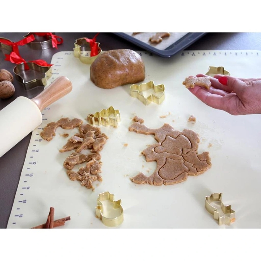 Πλάστης ζύμης από σιλικόνη TORO 52x42 cm, σε κρεμ απόχρωση