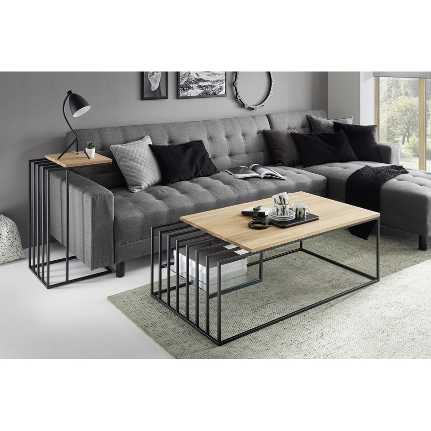 Πλευρικό τραπεζάκι ZAIRA σε απόχρωση δρυός