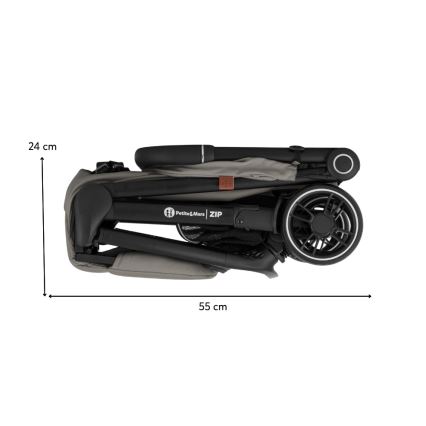 PETITE&MARS - Αθλητικό παιδικό καρότσι ZIP Βελούδινο Γκρι