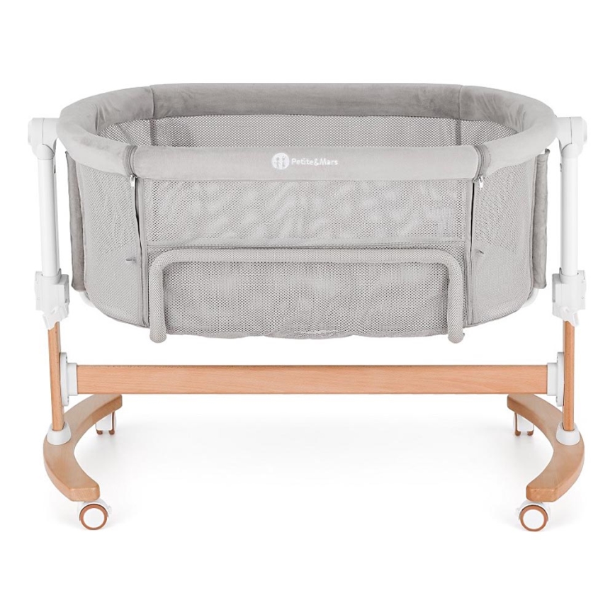 PETITE&MARS - Λίκνο - Κούνια μωρού 2σε1 GLORY γκρι
