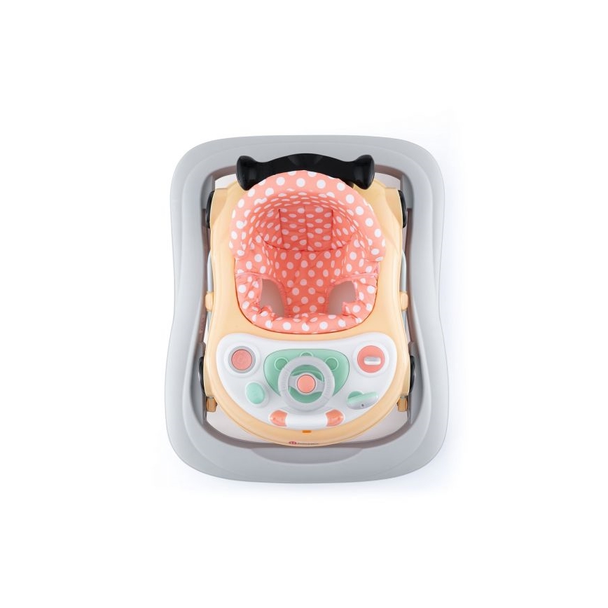 PETITE&MARS - Στράτα για μωρά με μουσική CABRIO 2xAA πορτοκαλί