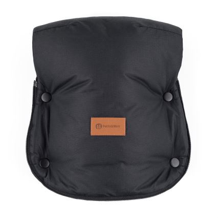 PETITE&MARS - Σετ παιδικός υπνόσακος 4 σε 1 ARCTIC + γάντια για καρότσι FURRY Forever Black