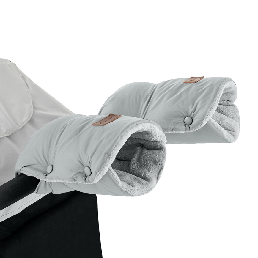 PETITE&MARS - Σετ υπνόσακου για καρότσι 3-σε-1 JIBOT + γάντια χειρολαβής για καρότσι JASIE, ανοιχτό γκρι