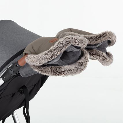 PETITE&MARS - ΣΕΤ Ποδόσακος 4σε1 ARCTIC +Γάντια καροτσιού FURRY Mocha Mousse