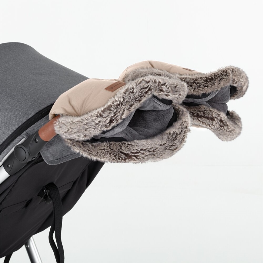 PETITE&MARS - ΣΕΤ Ποδόσακος 4σε1 ARCTIC + Γάντια καροτσιού FURRY Rose Petal