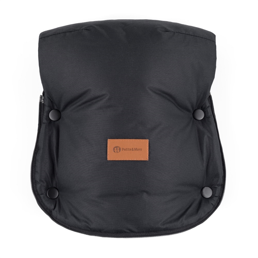 PETITE&MARS - ΣΕΤ Ποδόσακος 4σε1 COMFY + Γάντια καροτσιού FURRY Forever Black