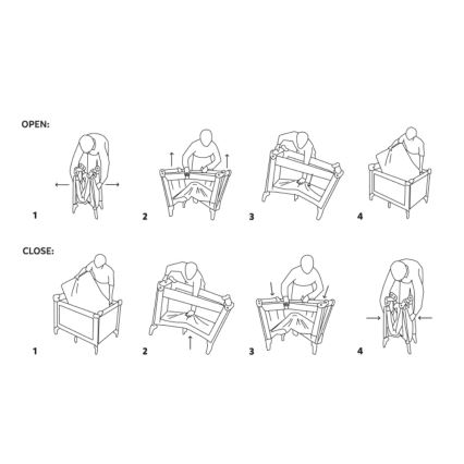 PETITE&MARS - Παιδικό ταξιδιωτικό κρεβατάκι KOOT Lite Dark Grey