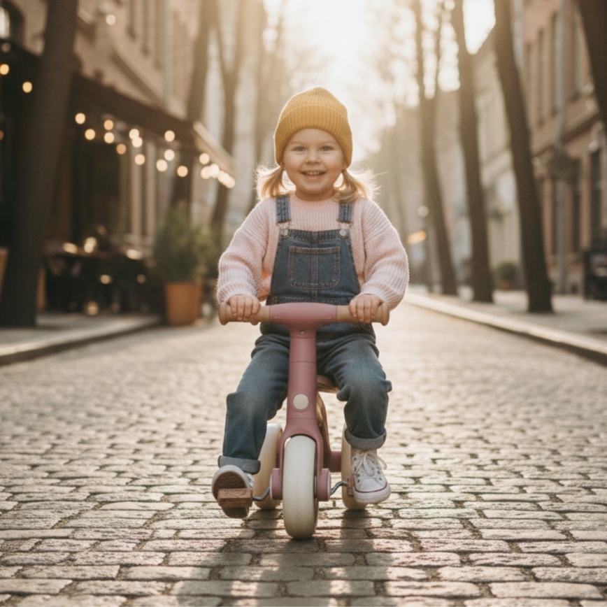 PETITE&MARS - Παιδικό τρίκυκλο 3 σε 1 BINGO Απαλό ροζ