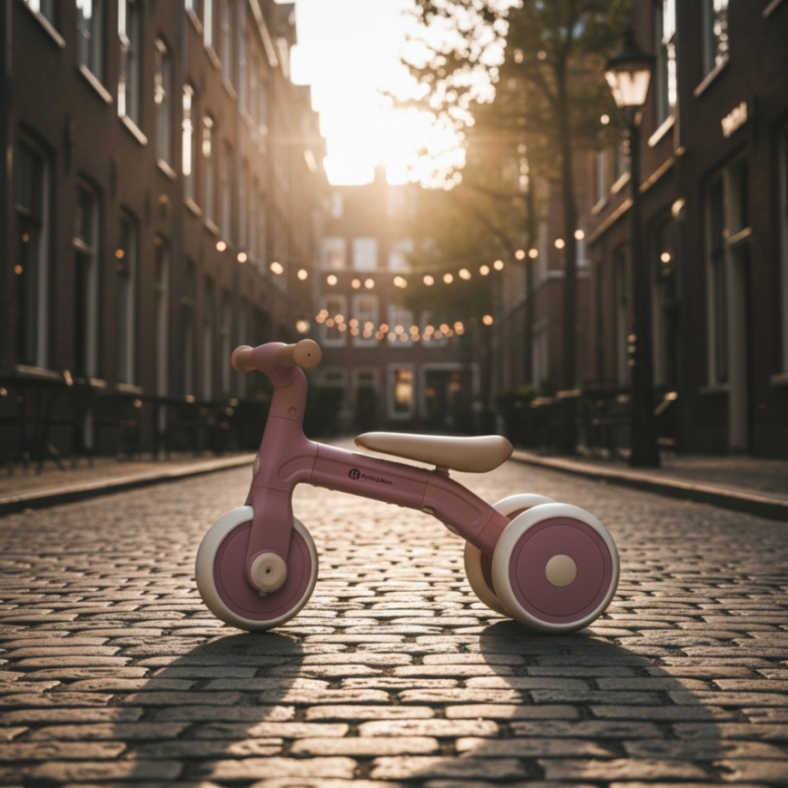 PETITE&MARS - Παιδικό τρίκυκλο 3 σε 1 BINGO Απαλό ροζ