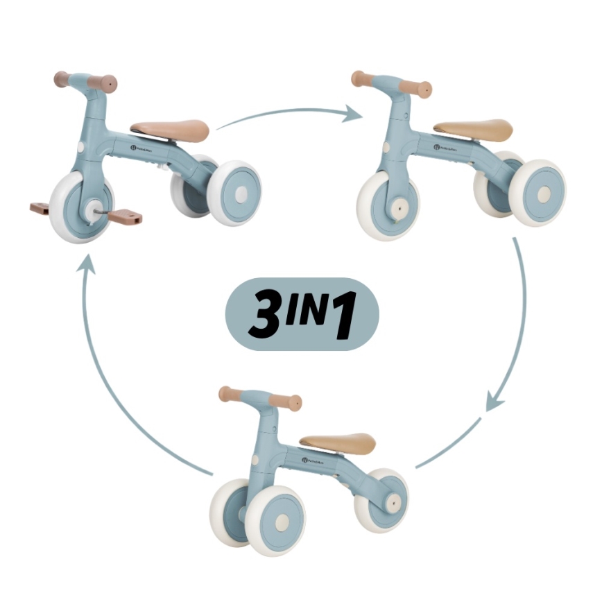 PETITE&MARS - Παιδικό τρίκυκλο 3 σε 1 BINGO Stering Blue