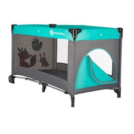 PETITE&MARS - Παρκοκρέβατο KOOT-FOX τιρκουάζ