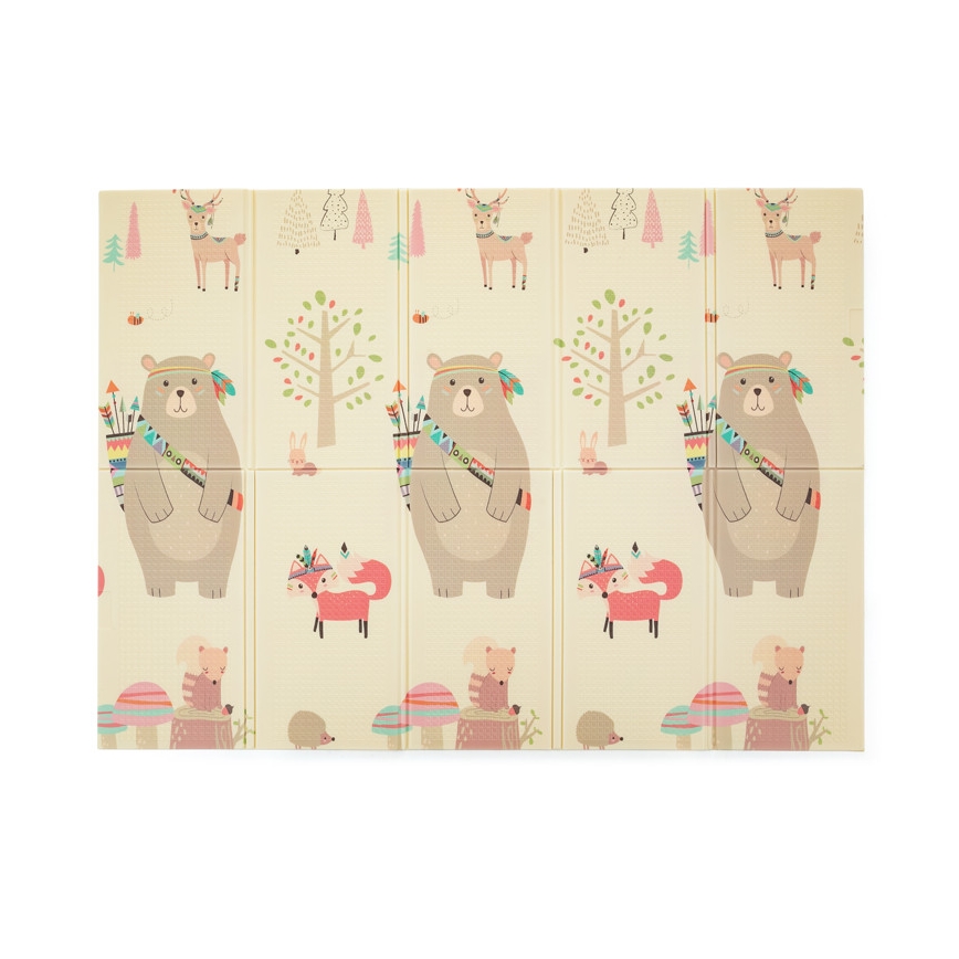 PETITE&MARS - Πτυσσόμενο χαλάκι δραστηριοτήτων CAMPY ELEPHANT&FOX