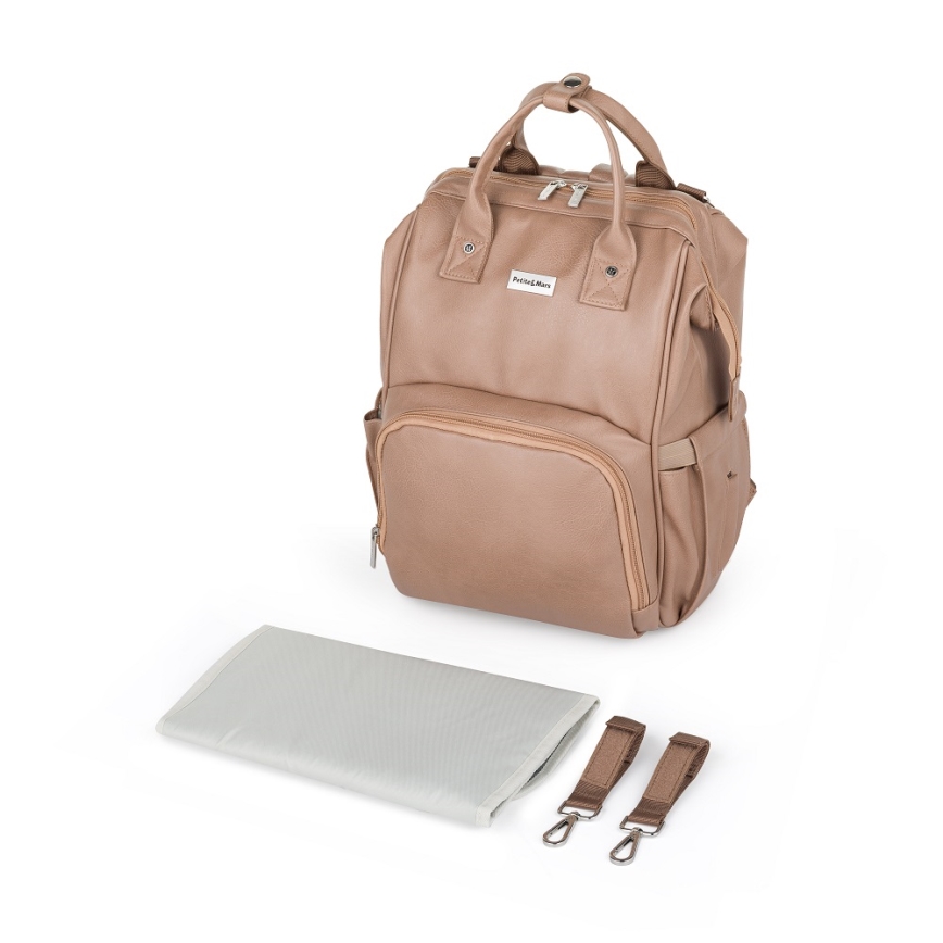 PETITE&MARS - Τσάντα-Αλλαξιέρα πλάτης για καροτσάκι JASPER καφέ