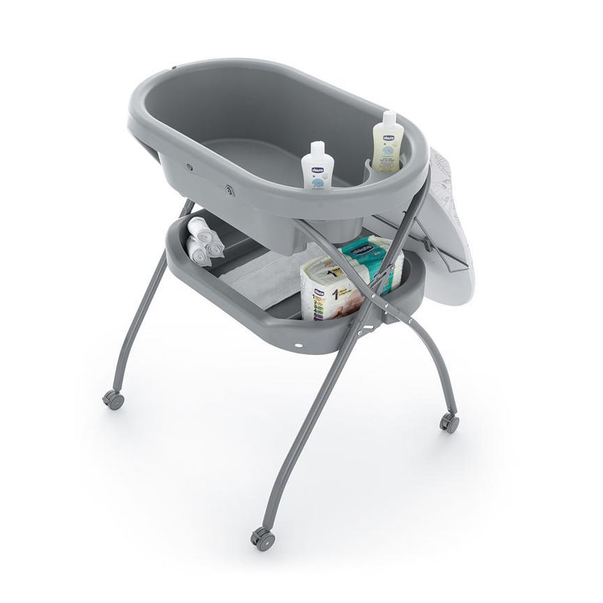 PETITE&MARS - Τραπέζι αλλαγής ρούχων με μπανιέρα SPA 3σε1 γκρι