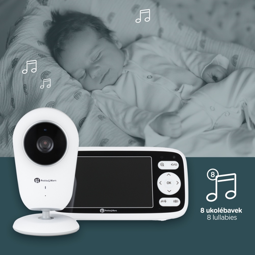 PETITE&MARS - Βρεφικό μόνιτορ NANO 4.0 3,7V 1760 mAh