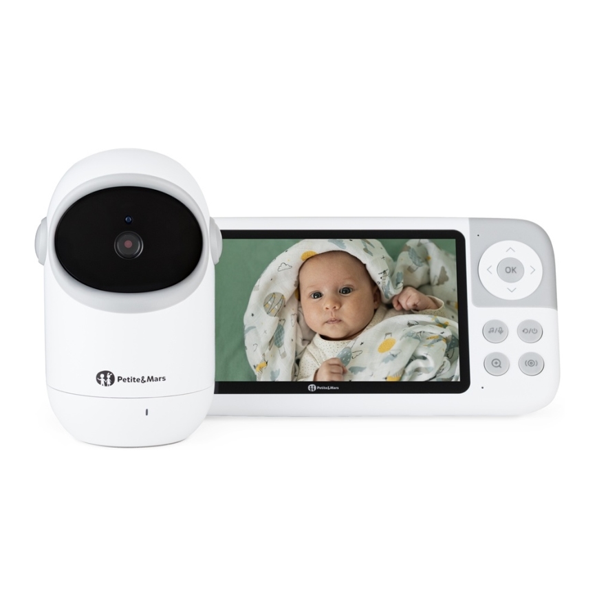 PETITE&MARS - Βρεφικό μόνιτορ με οθόνη EVE 5.0 3,8V 3050 mAh