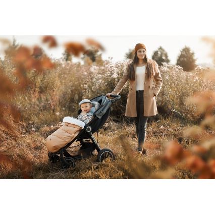 PETITE&MARS - Ποδόσακος 4σε1 COMFY Elegant Caramel/Beige καφέ