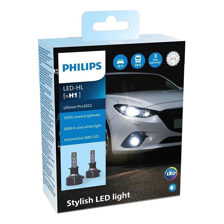 Philips 11258U3022X2 - ΣΕΤ 2xLED Λάμπα αυτοκινήτου Ultinon Pro3022 H1 P14,5s/20W/12/24V 6000K
