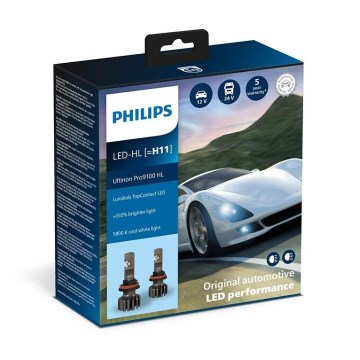 Philips 11362U91X2 - ΣΕΤ 2x LED Λάμπα αυτοκινήτου Ultinon 9100 H11 PGJ19-2/13,2W/12/24V 5800K