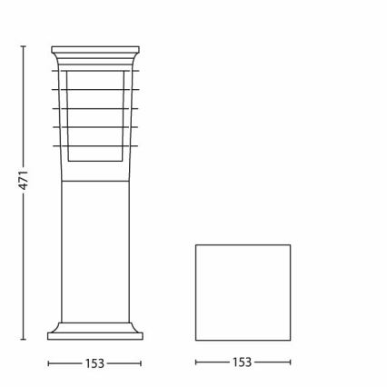 Philips 15282/54/16 - Εξωτερικό φωτιστικό LED MYGARDEN PATIO 1xE27/53W/230V IP44