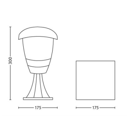 Philips - Λάμπα κήπου 1xE27/60W/230V IP44