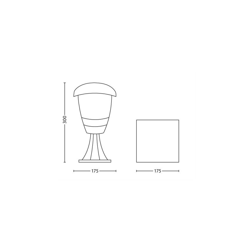 Philips - Λάμπα κήπου 1xE27/60W/230V IP44